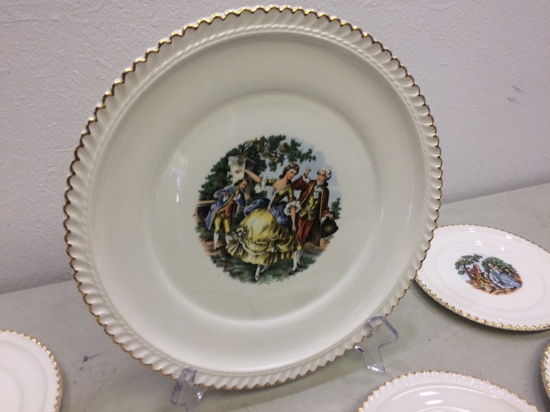 Mint Condition Harker Pottery Porcelain Dessert Service Set