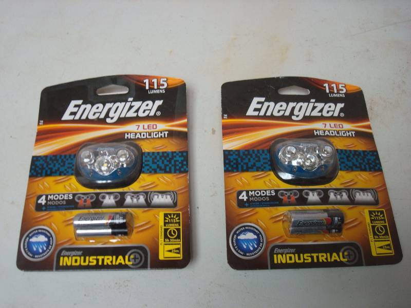 lot 6 image: Pair Of New Energizer Head Lamps