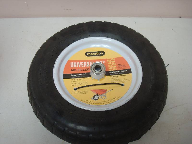 lot 27 image: Marathon Wheel Barrel Universal Fit Replacement Wheel, Unused