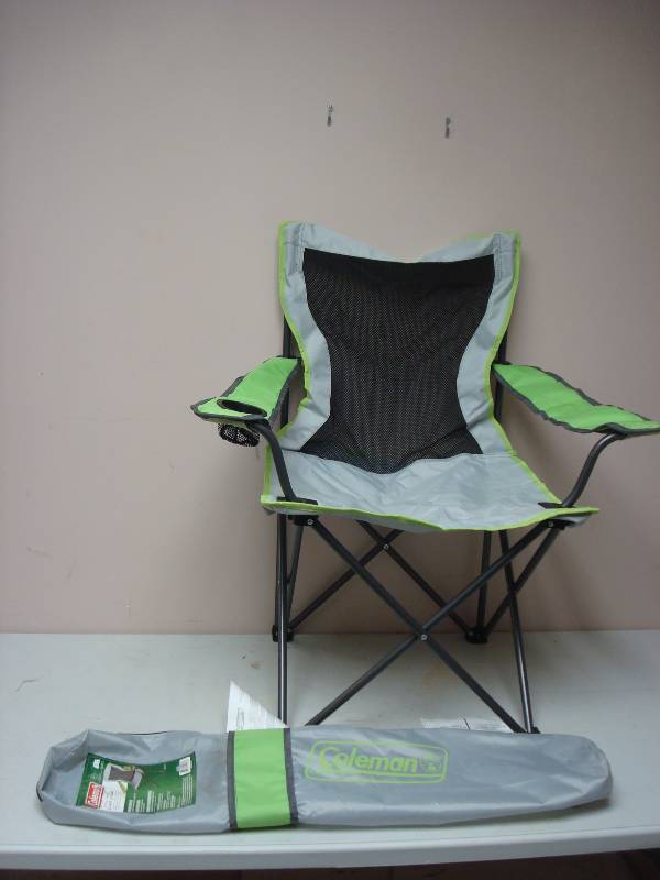 lot 42 image: Coleman Mesh Folding Chair, Used, Good Condition