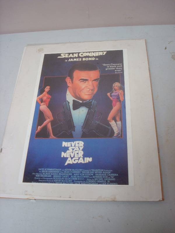 lot 54 image: James Bond Never Say Never Poster, Plastic Cover Loose
