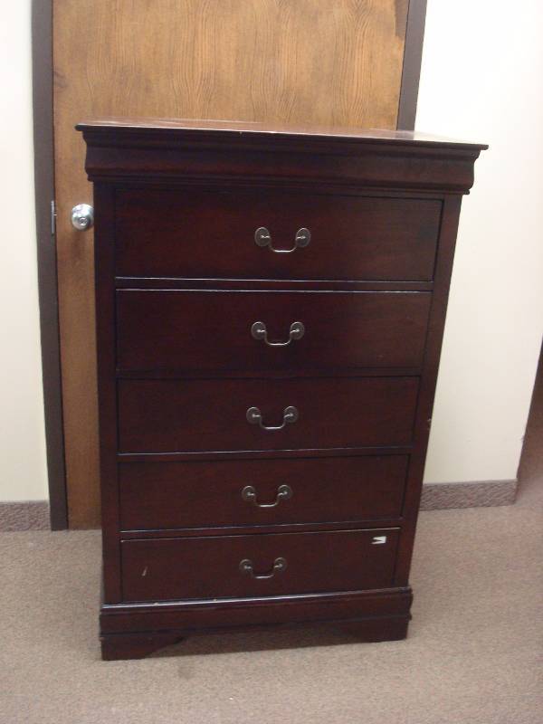 lot 76 image: Tall Bedroom Dresser, Used, Some War, Marks