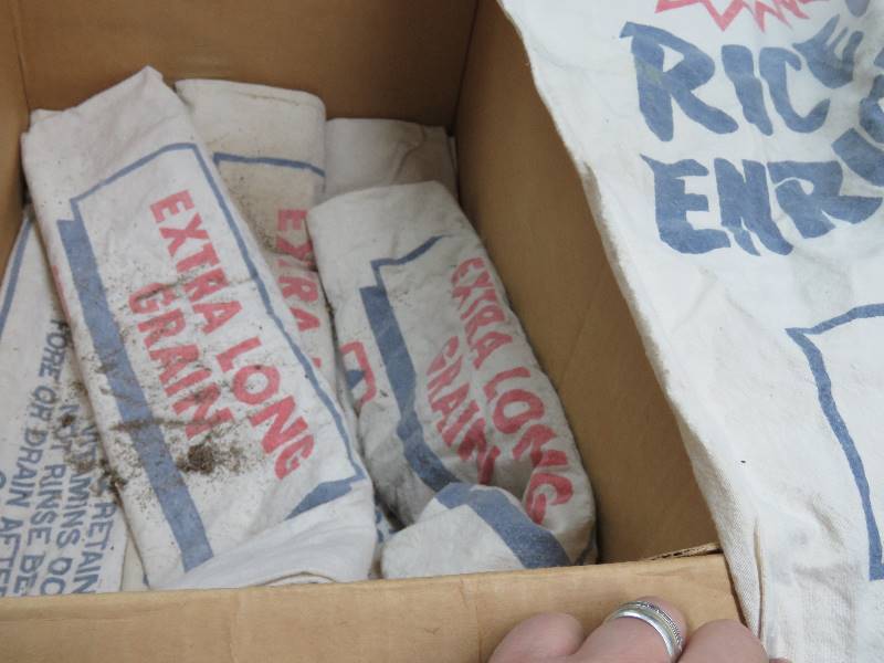 lot 222 image: Vintage Rice bags