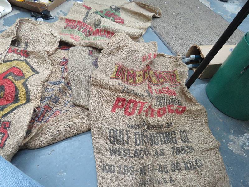 lot 226 image: Vintage Potato Bags