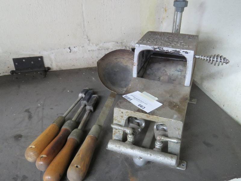 lot 663 image: soldering irons and furnace