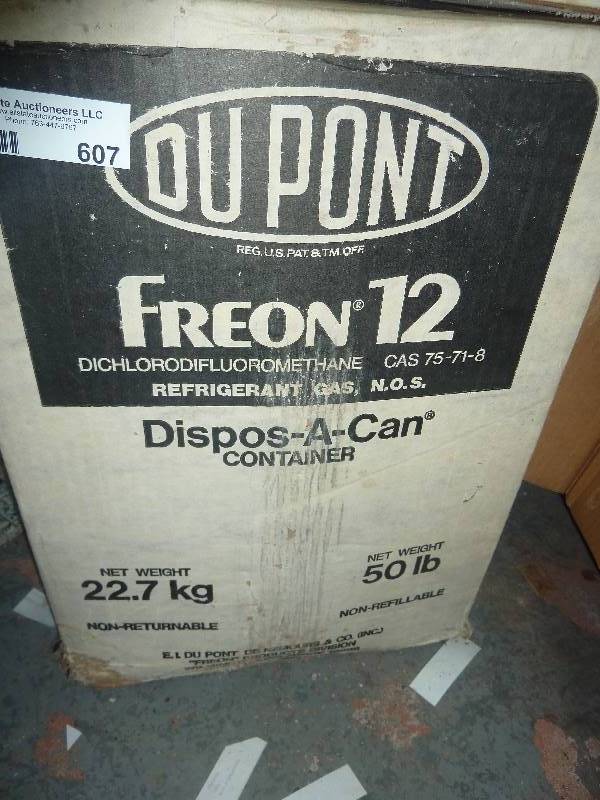 lot 607 image: Freon  R-12 50 lbs keg