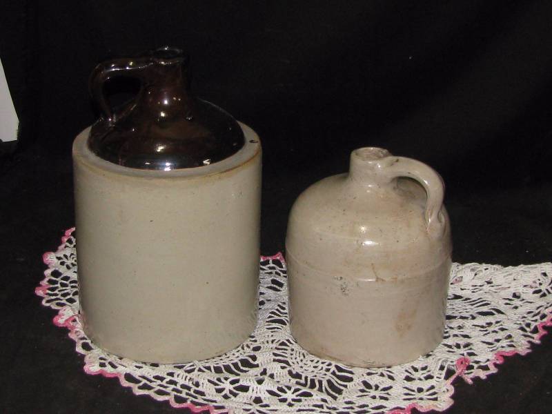 lot 37 image: Stoneware Crock Jugs