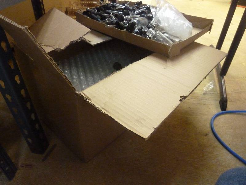Large Box of Glass Bottles wDrip Toppers