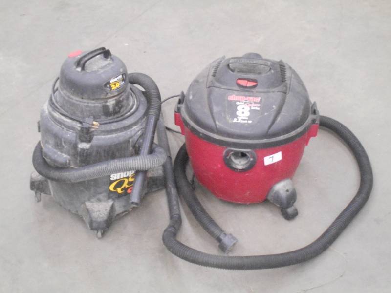 lot 7 image: (2) 8-Gallon Shop-Vacs, Both Missin...