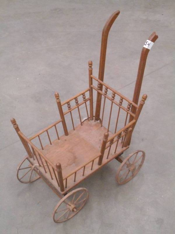 lot 54 image: Decorative Wooden Carriage ...