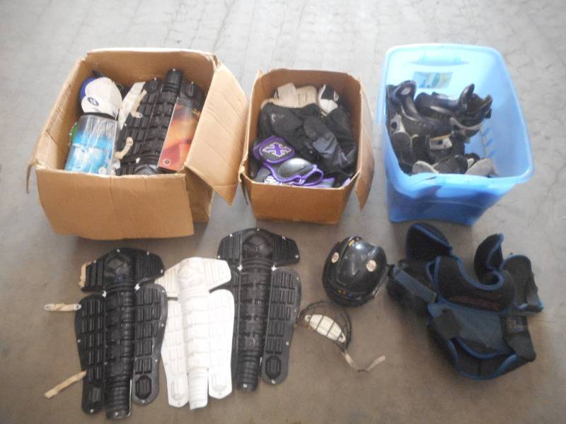 lot 96 image: (3) Boxes Of Assorted Youth Hockey ...