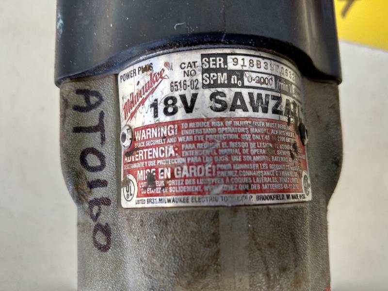 lot 14 image: Milwaukee Power Plus 18 Volt Sawzal...