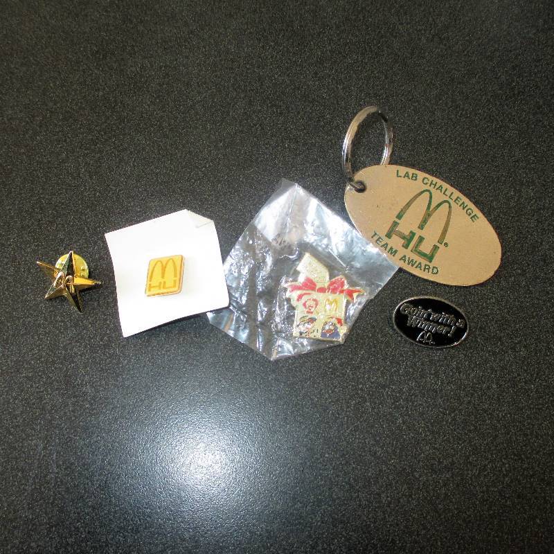 RARE MCDONALDS PINS AND KEYCHAIN