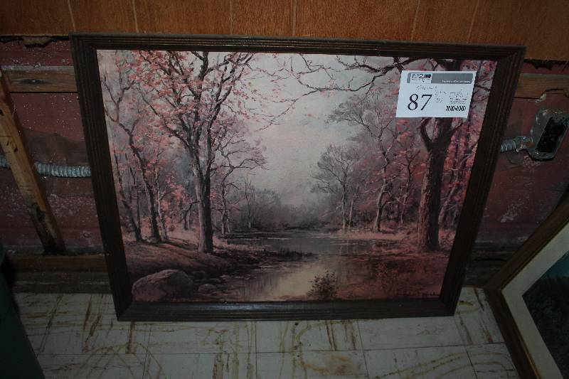 lot 87 image: Framed Signed Robert Wood Wall Art
