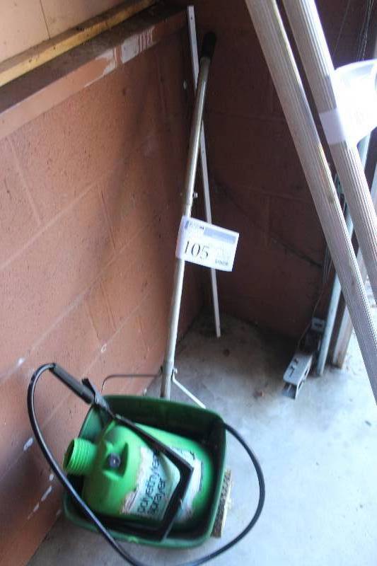 lot 105 image: Lot of Lawn Care Equipment Including Spreader, Sprayer