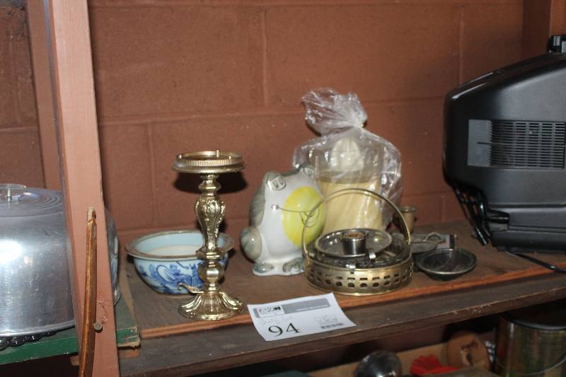 lot 94 image: Shelf Lot of Home Decorations