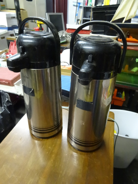 2 Air Pot Coffee Dispensers.