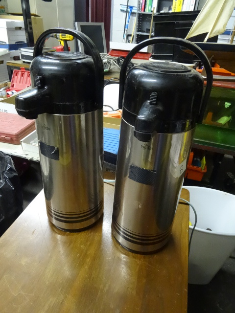 2 Air Pot Coffee Dispensers.