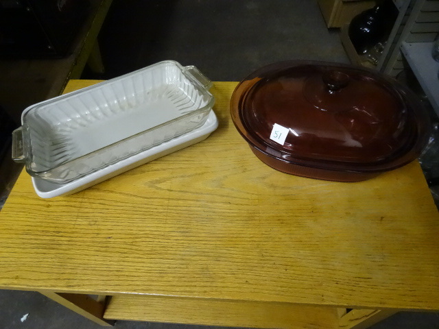 Casserole and 2 Baking Pans