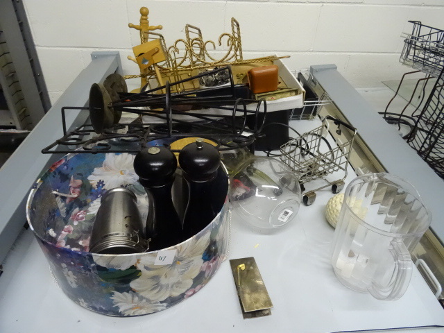 Lot of Misc., Candle Holders, Hat Boy,