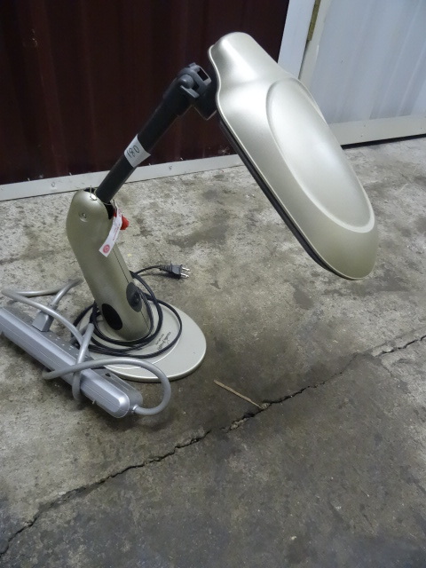 Desk Lamp and Outlet Strip