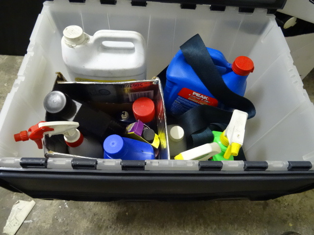 Plastic Tote with Misc.