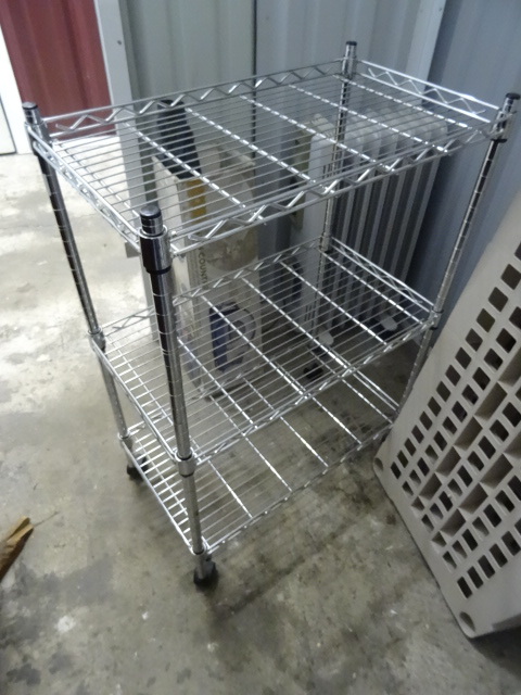 Wire Shelf Cart on Wheels 23 X 13 X 34