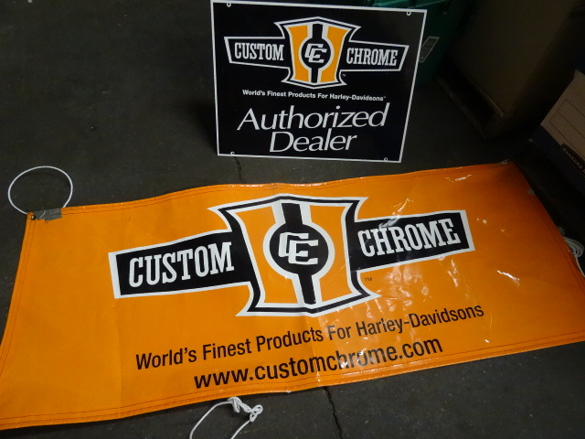 Custom Chrome Banner and Metal Sign