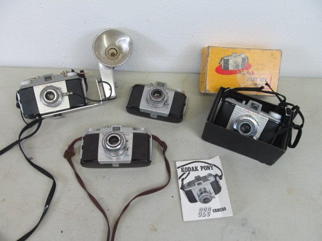 lot 24 image: Group of Vintage Kodak Pony Cameras