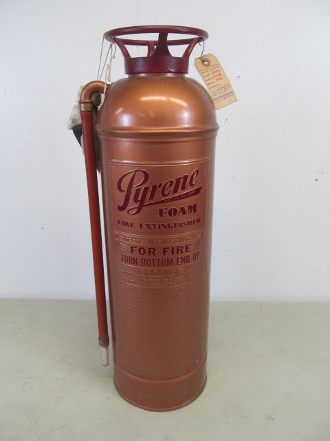 lot 45 image: Amazing Condition Vintage Pyrene Fire Extinguisher
