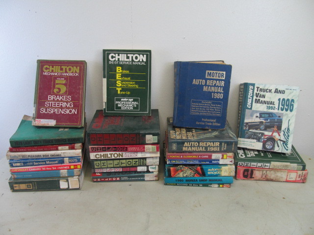 lot 67 image: Large Lot of Vintage Chilton & Other Auto Manuals