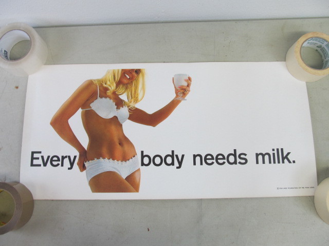 lot 71 image: 1968 Twin Cities Milk Foundations Pinup Poster