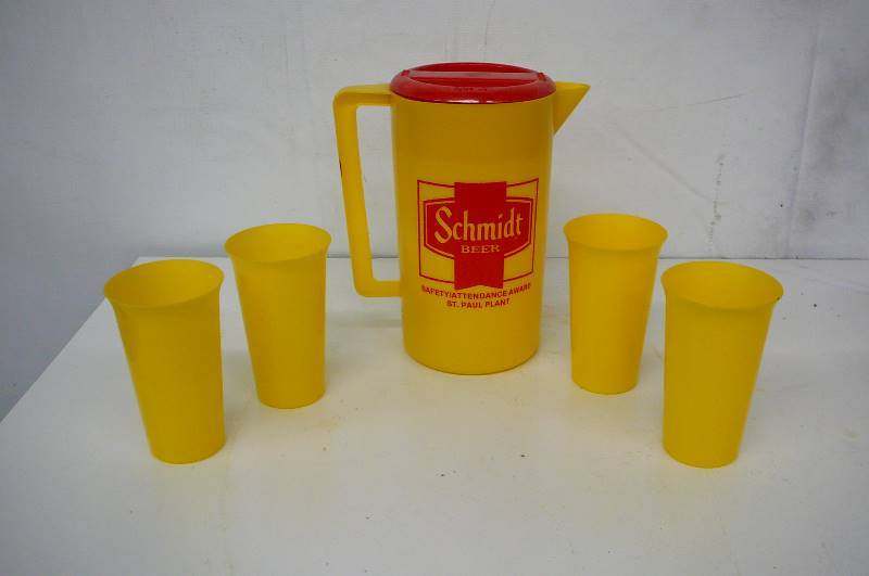 Beer Pitcher and Glasses