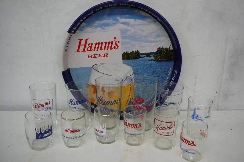 Serving Tray with Glasses