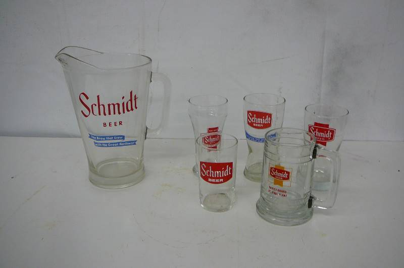 Beer Pitcher and Glasses