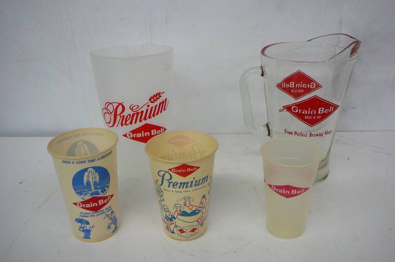 Beer Glass Pitcher, Plastic Pitcher, & Glasses