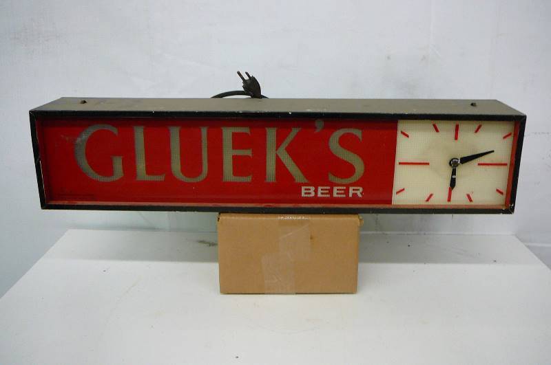 Beer Sign with Clock