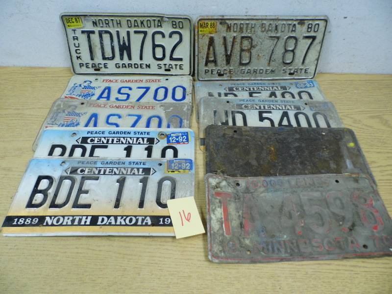 lot 16 image: License Plates