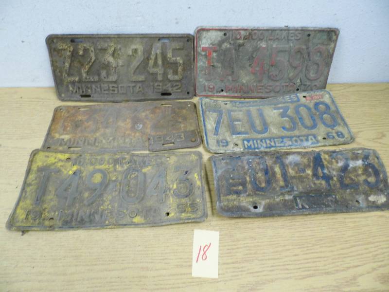 lot 18 image: License Plates
