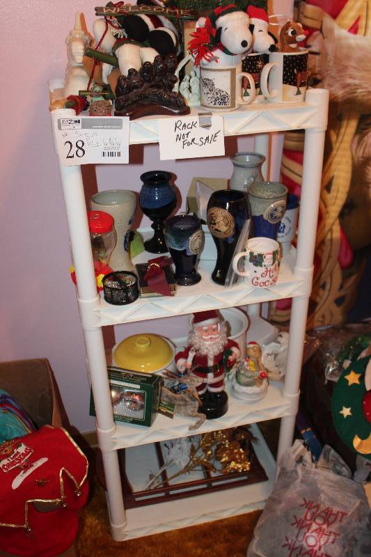 Contents of Rack Including Table Decorations