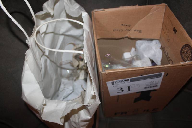 Lot of (2) Boxes of Glassware