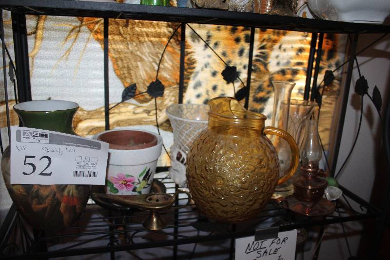Shelf Lot of Table Decorations