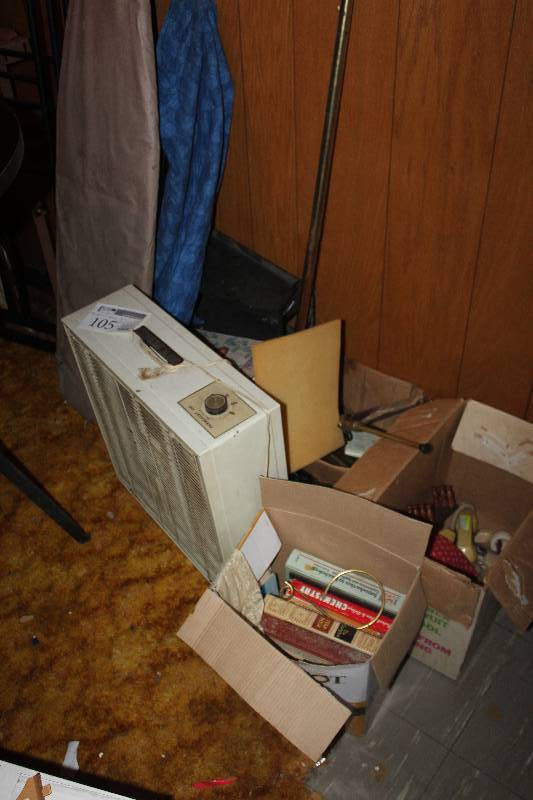 Ironing Board & Box of Books
