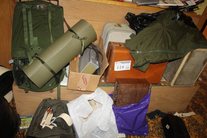 Bench Lot Including Packs, Cases, And More