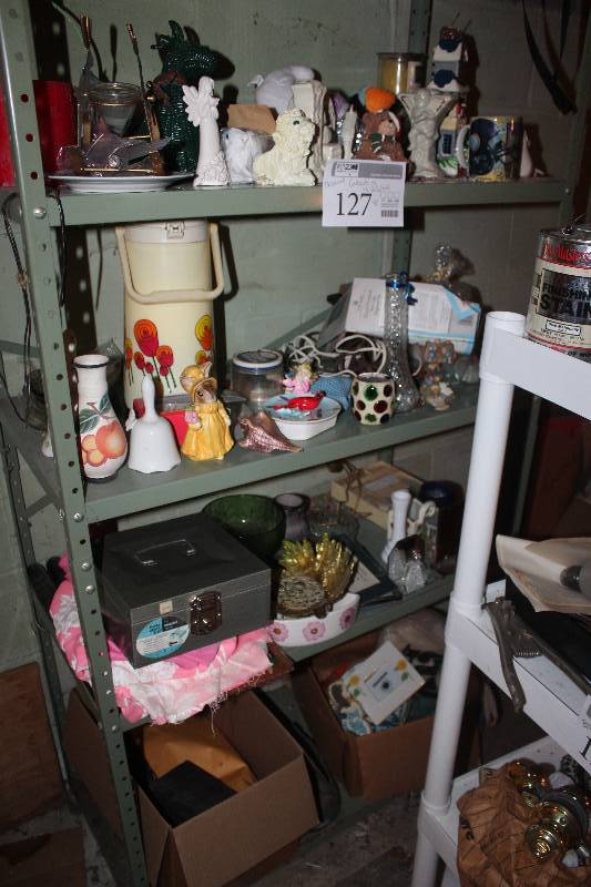 Contents of 4 Shelves Including Decorations