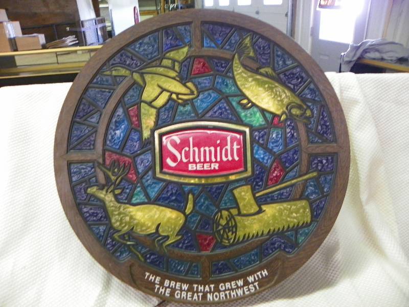 lot 216 image: Schmidt Beer Sign