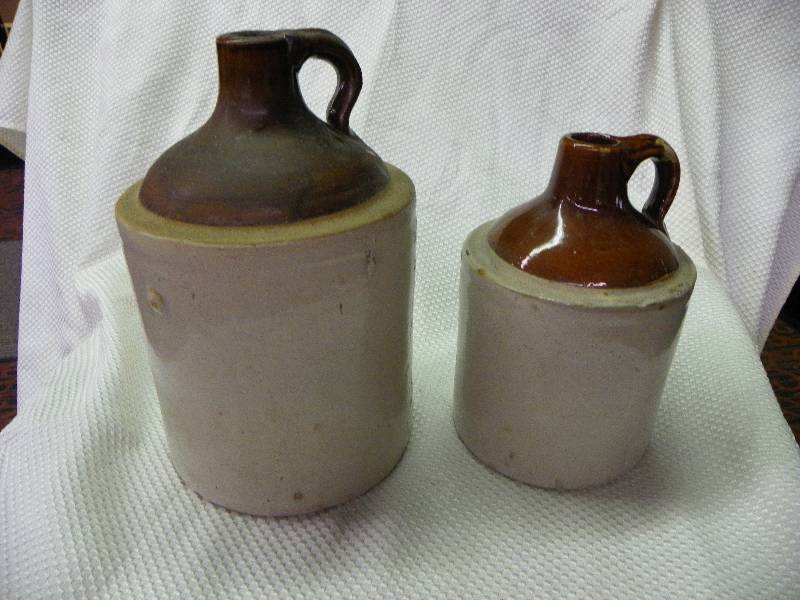 lot 230 image: Two Older Whiskey Jugs