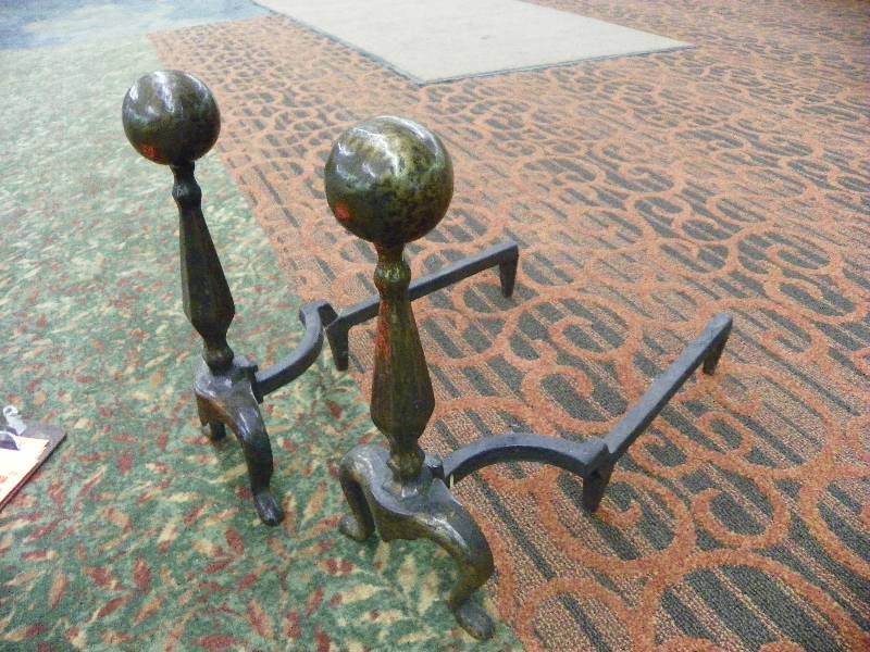 lot 272 image: Vintage Fireplace Holders