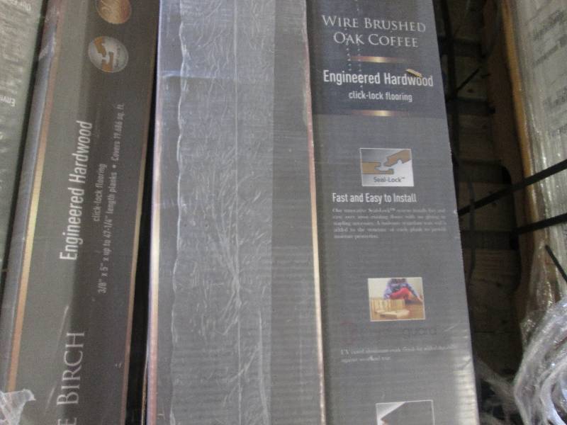 lot 62 image: Lot of Home Legend Wire Brushed Oak...