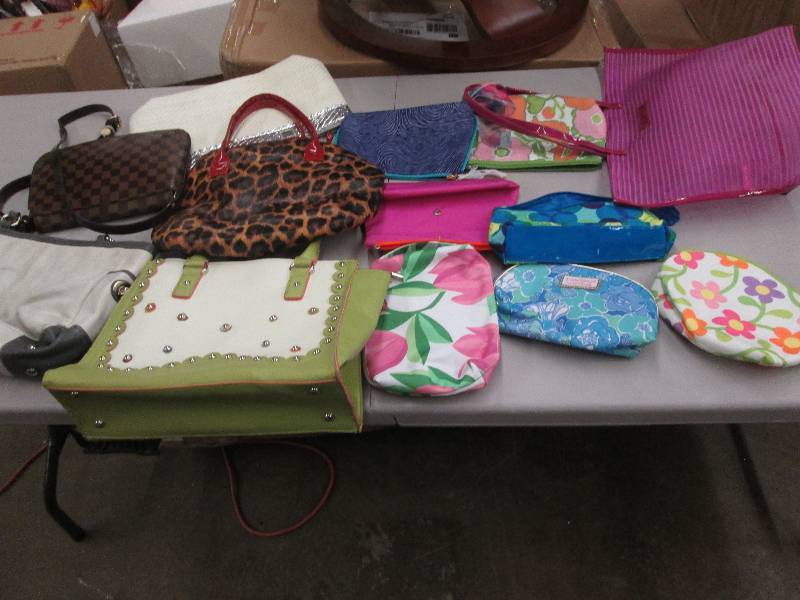 lot 23 image: Assorted makeup bags, totes & purse...